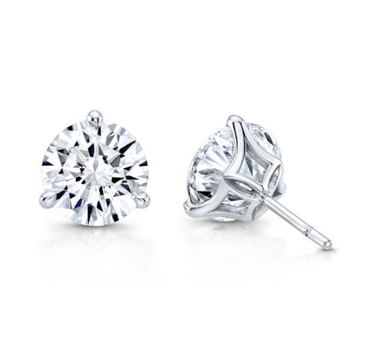 White Gold Diamond Stud Earrings