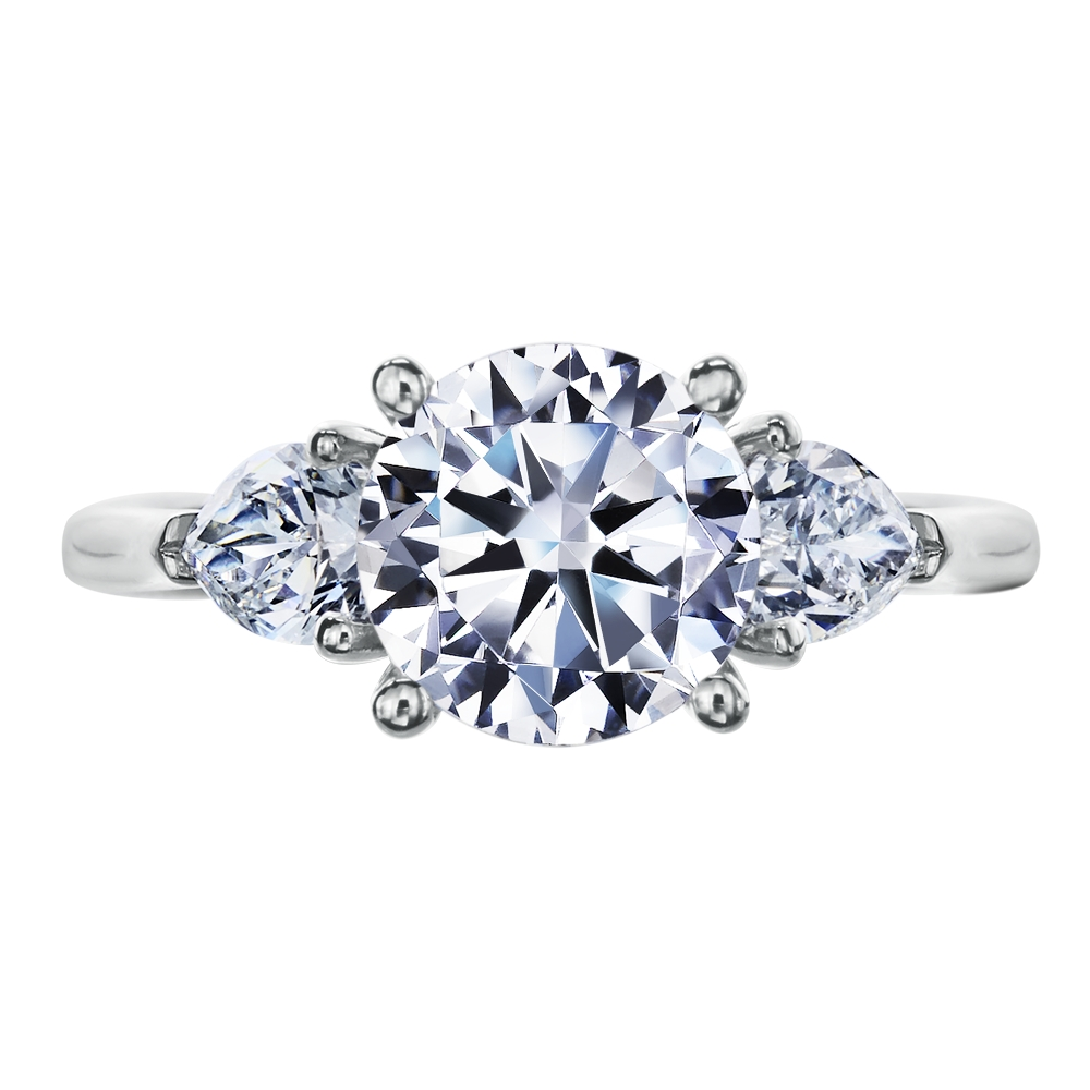 Three Stone Engagement Ring Mounting