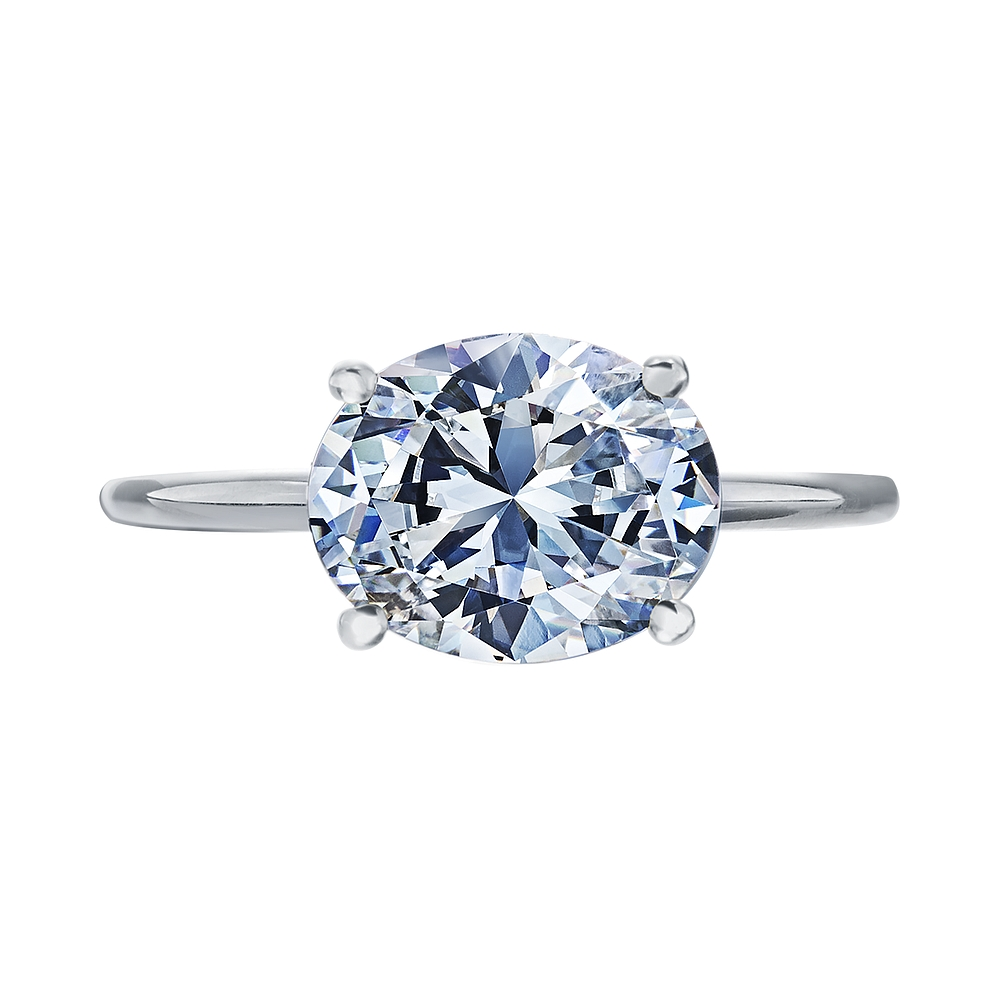 Platinum and Diamond Solitaire Engagement Ring Mounting