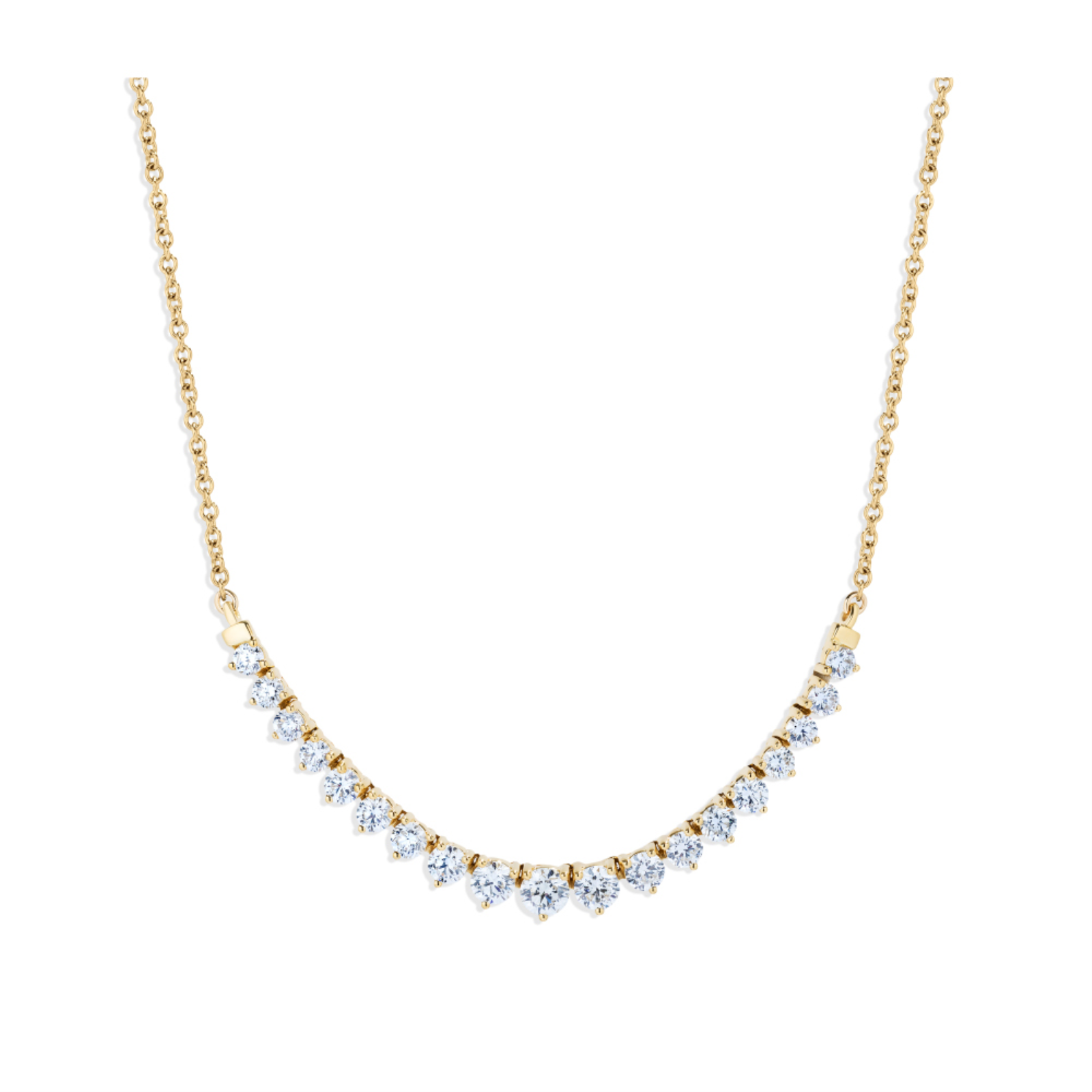 Gold and Diamond Flexible Smile Necklace