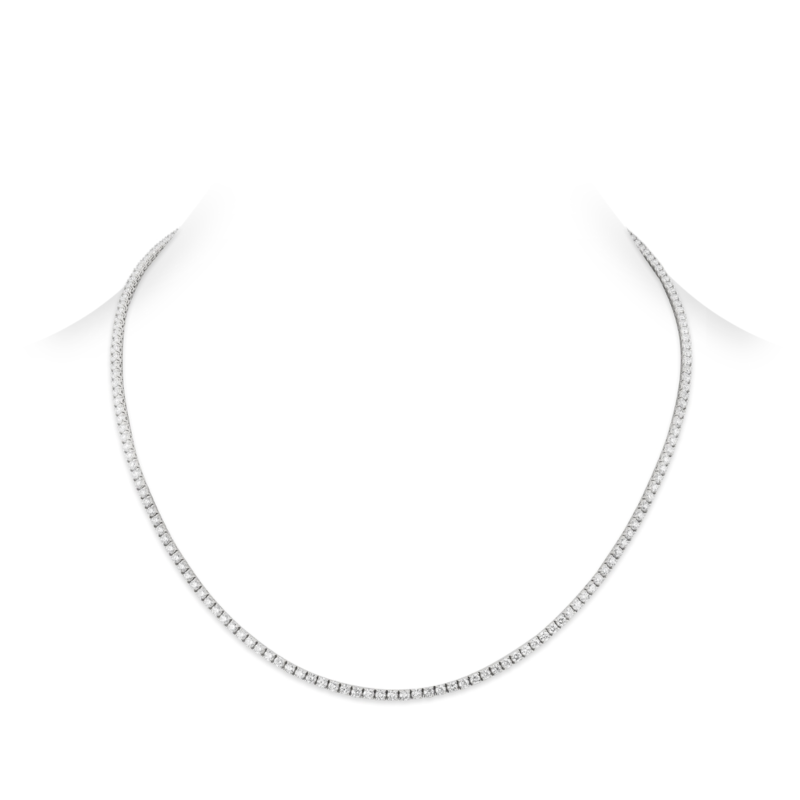 White Gold and Diamond Tennis Necklace