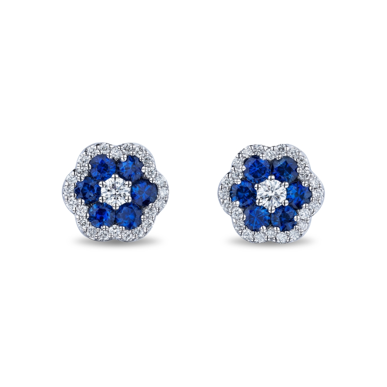 Flower Halo Stud Earrings