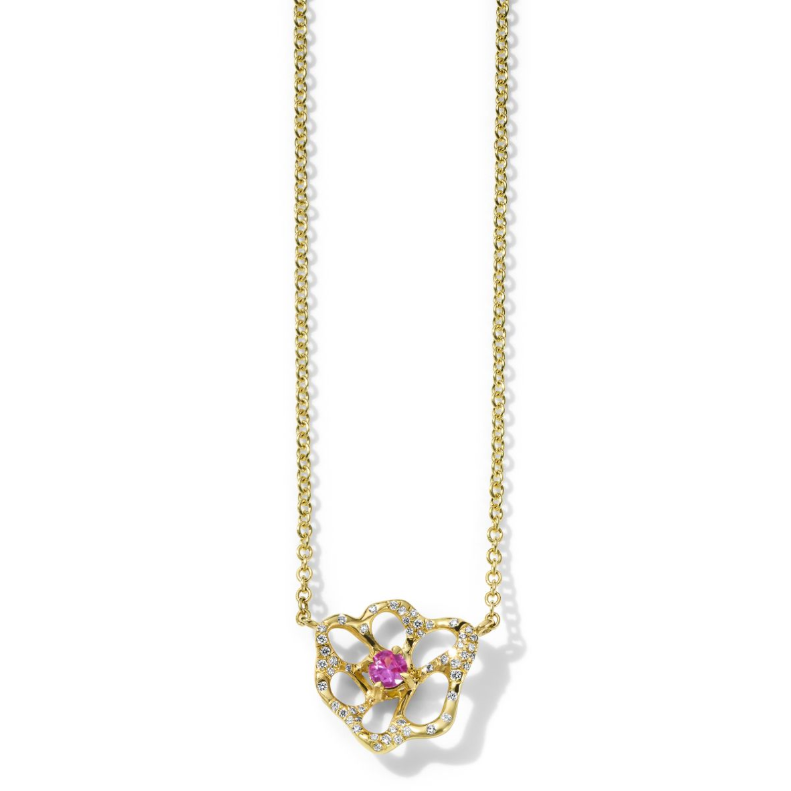GOLD STARDUST DRIZZLE FLORA SMALL NECKLACE