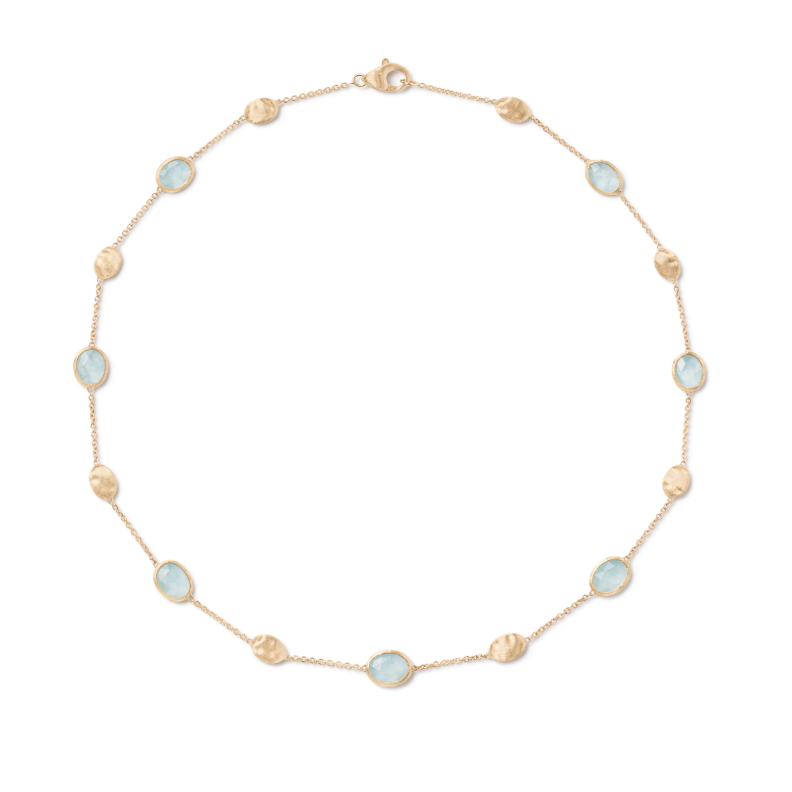 Gold and Aquamarine Siviglia Necklace