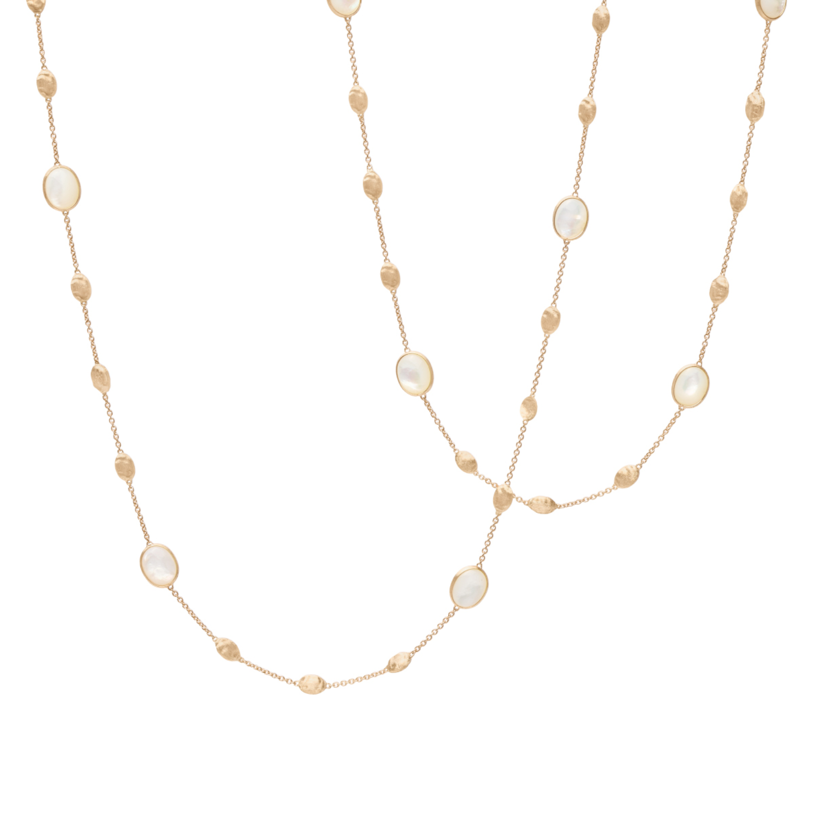 Gold and Mother of Pearl Siviglia Long Necklace