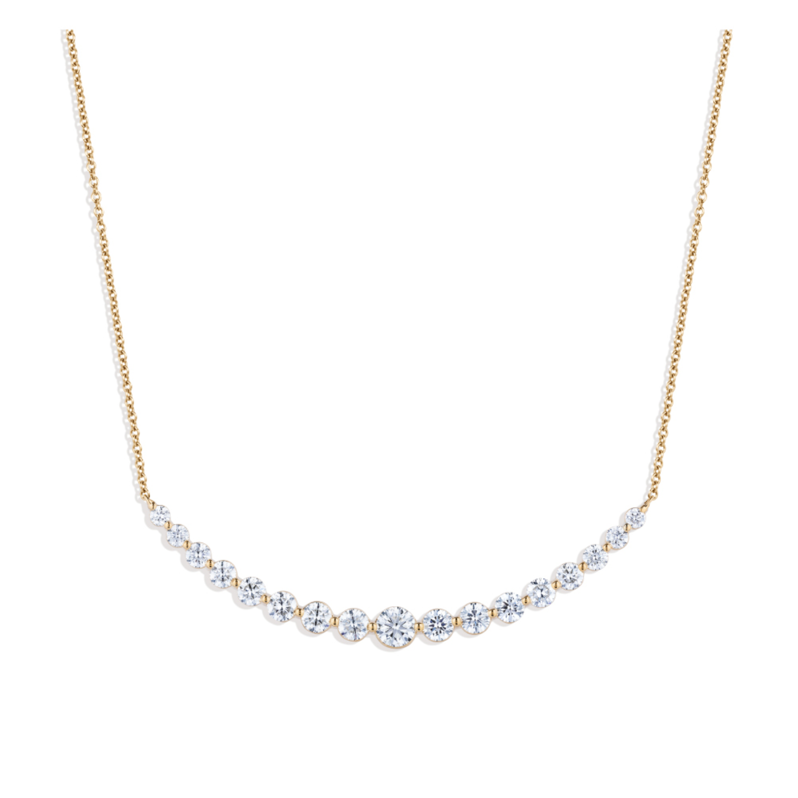 Gold and Diamond Smile Necklace