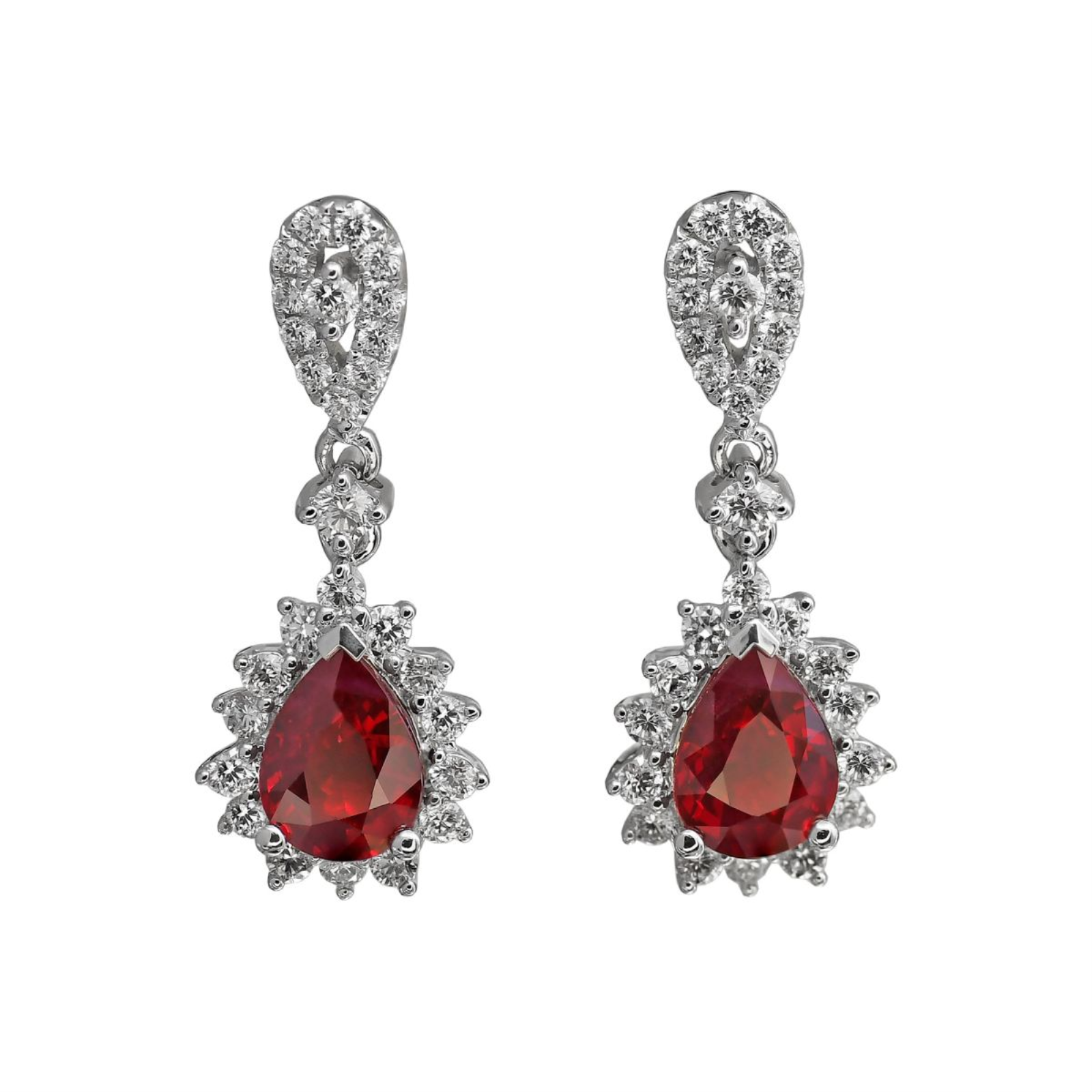 https://www.tinyjewelbox.com/upload/product/White Gold Diamond and Ruby Halo Drop Earrings