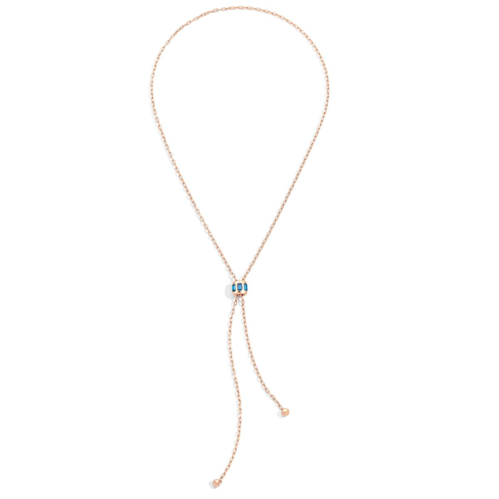 GOLD ICONICA FANCY LONDON TOPAZ LARIAT NECKLACE