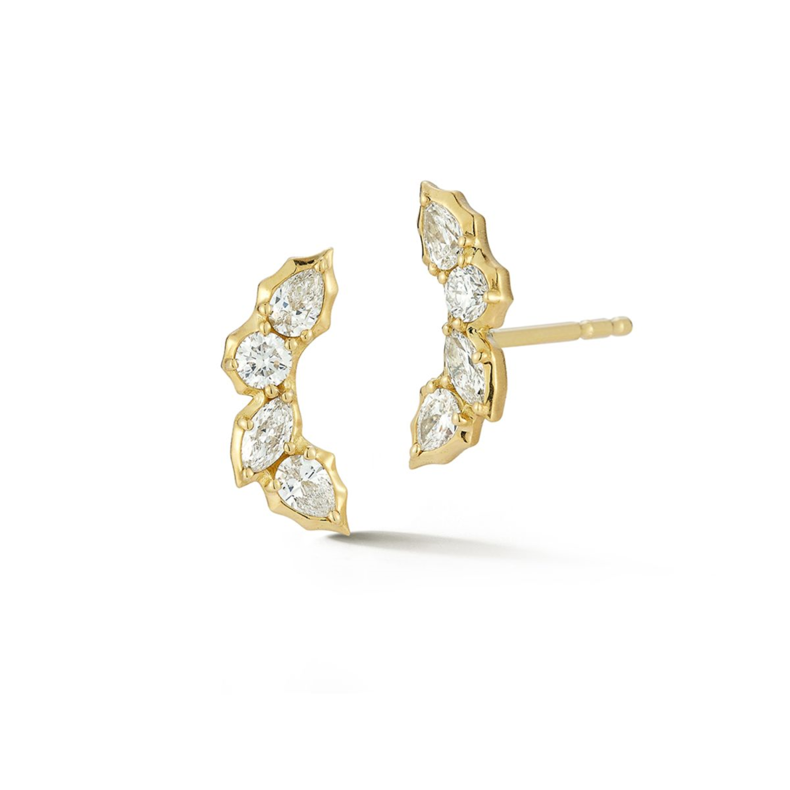 GOLD POSEY CURVE STUDS