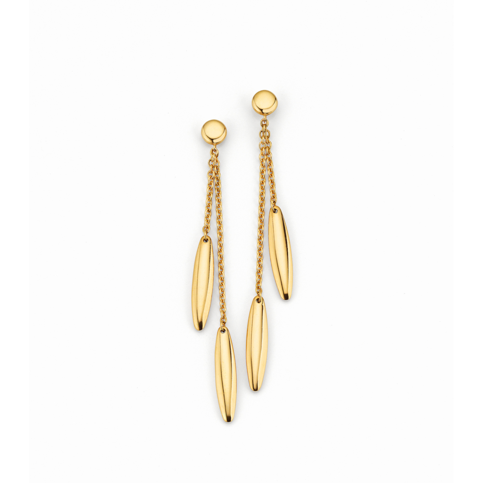 Gold Pins and Butterflies Drop Earrings