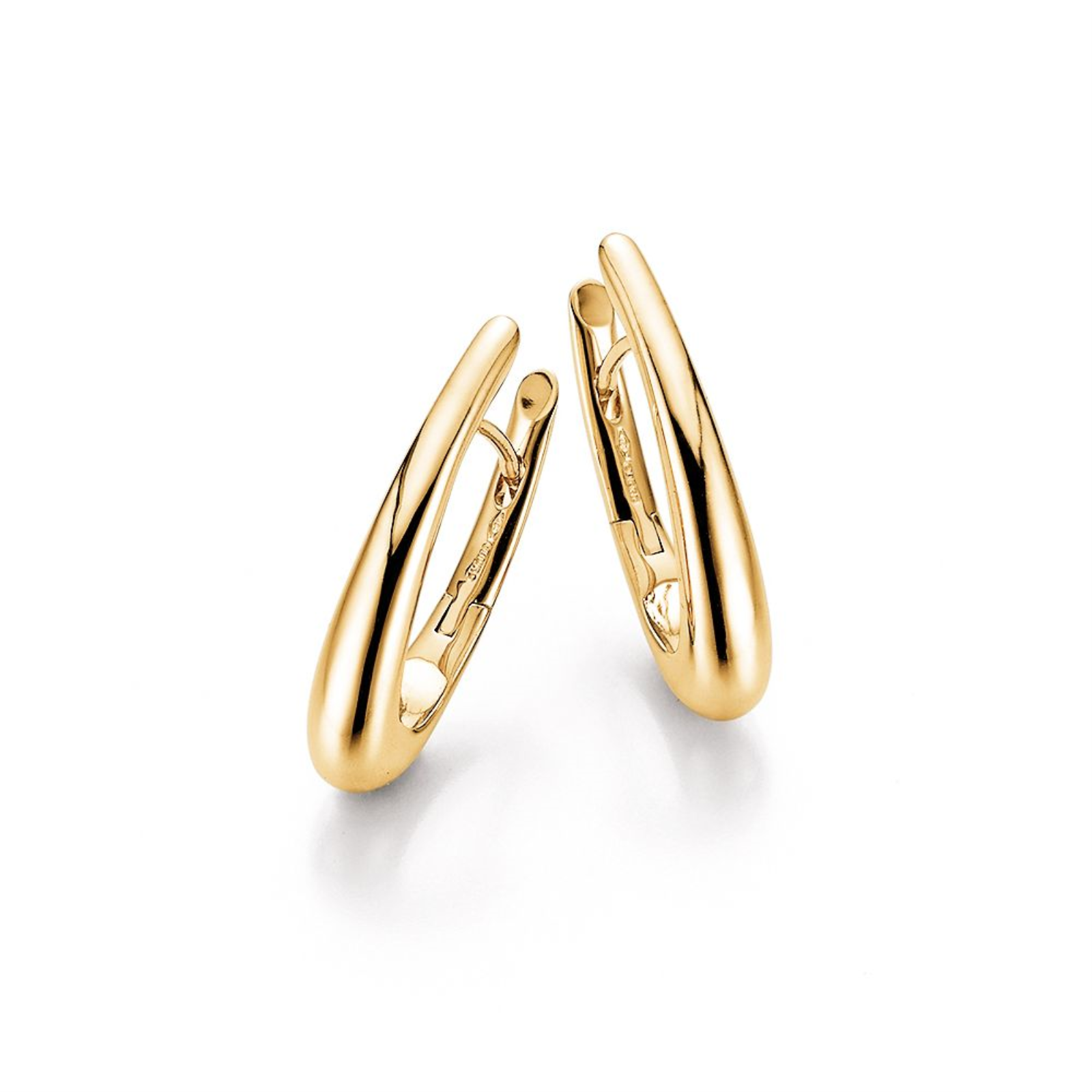 Gold Tapered Hoop Earrings