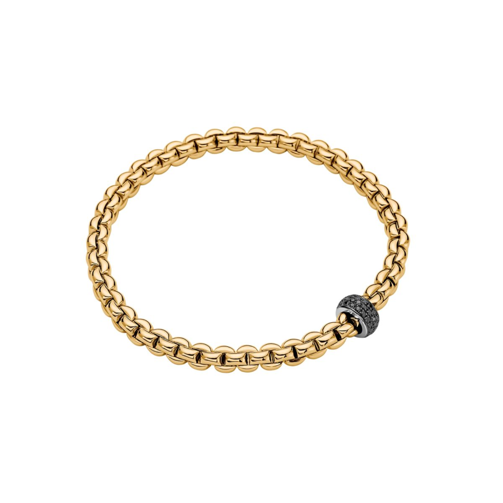 White/Yellow Gold Flex Bracelet with Diamonds Men