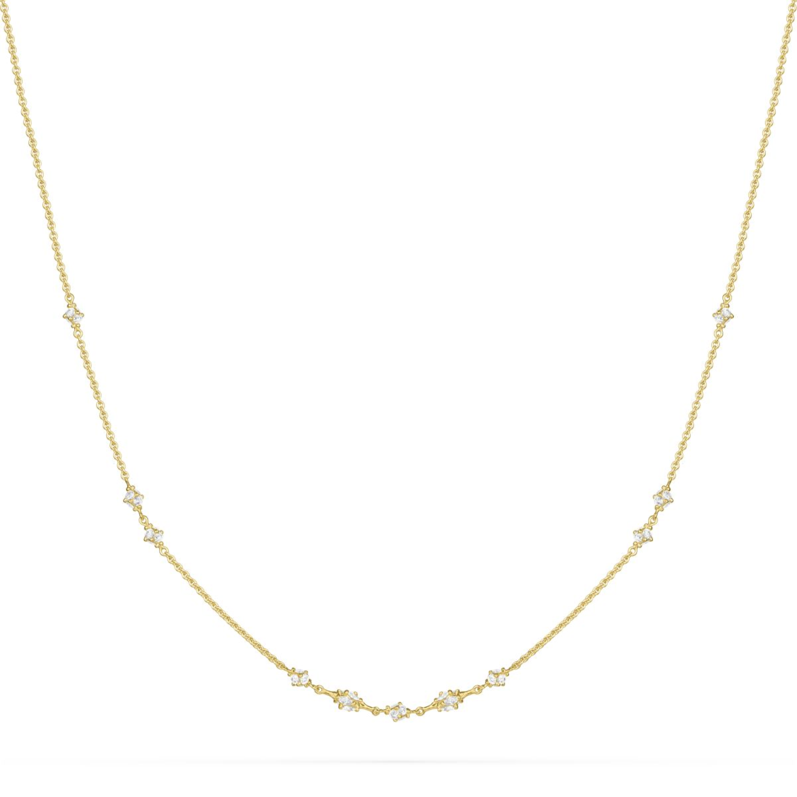 Gold and Diamond Spinner Chain Necklace