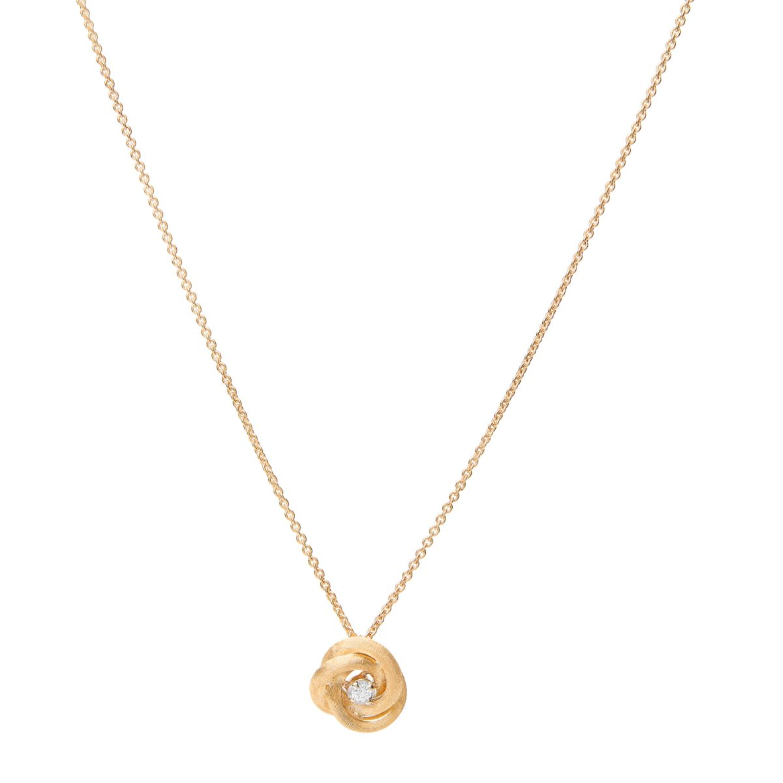 Jaipur Gold Floral Pendant With Diamond Center