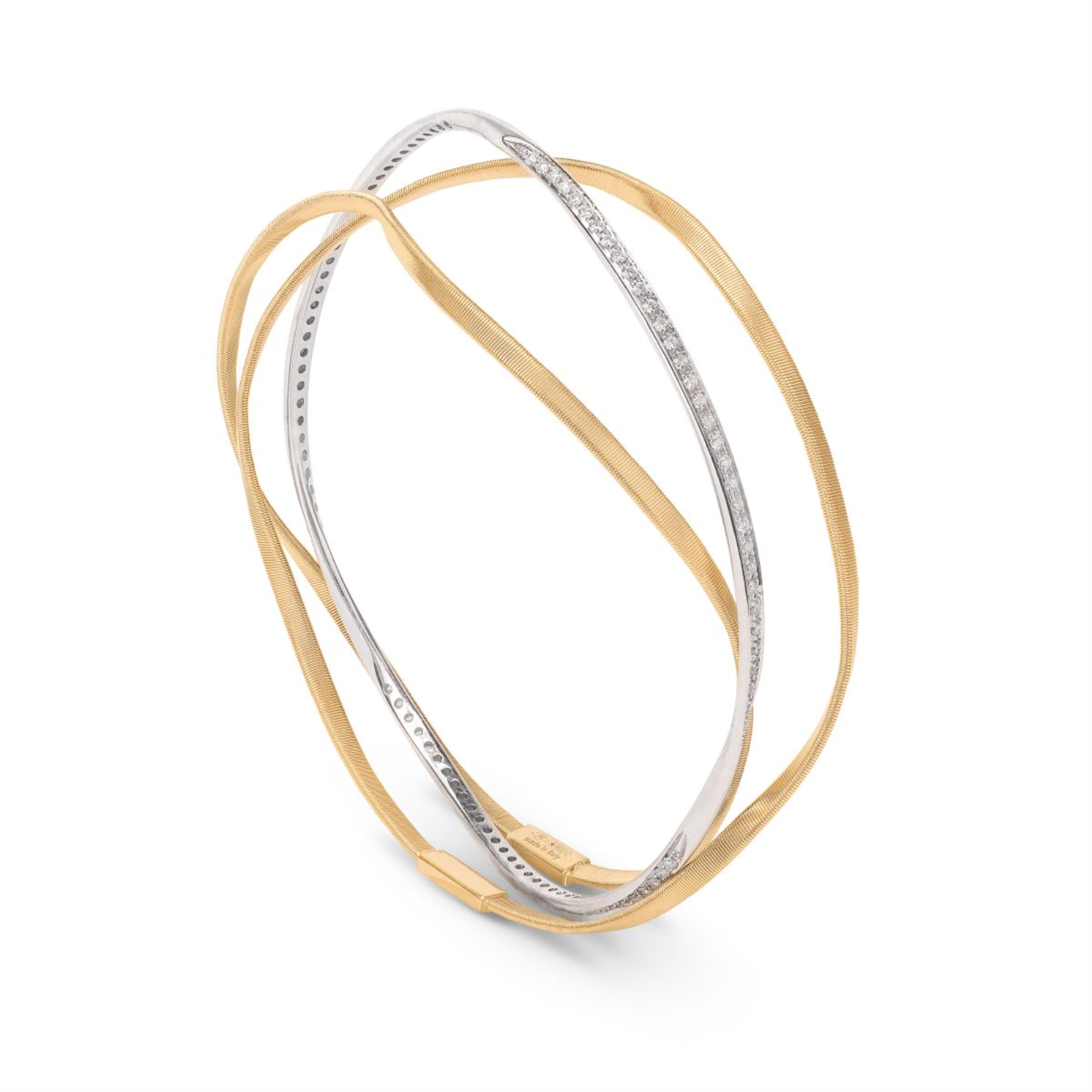 Marrakech Gold 3-Strand Bangle With Diamonds