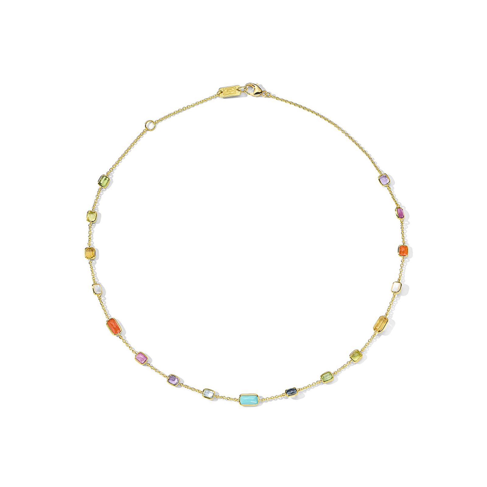 Gold Short Gelato Necklace in Summer Rainbow