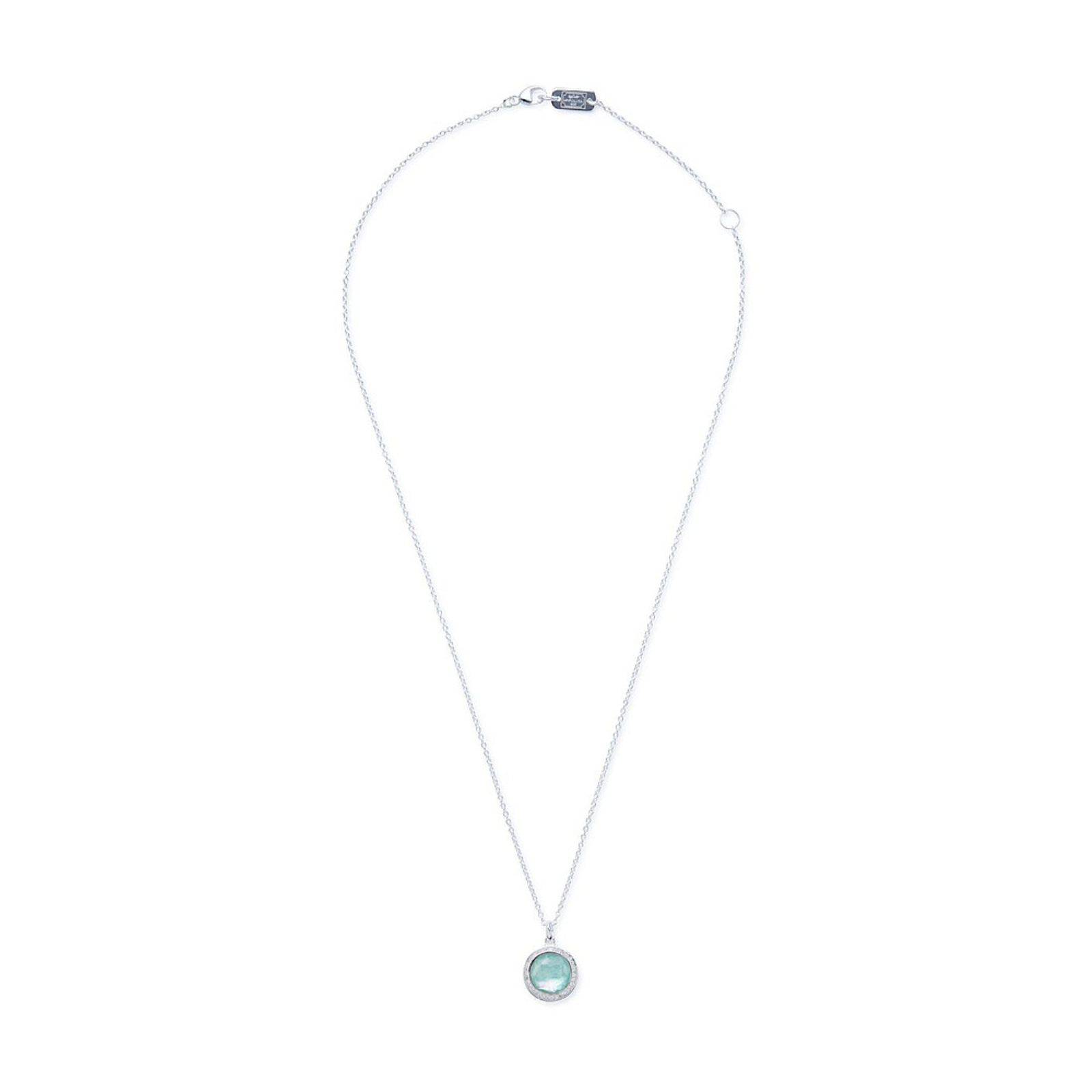 Silver and Diamond Mini Pendant Necklace