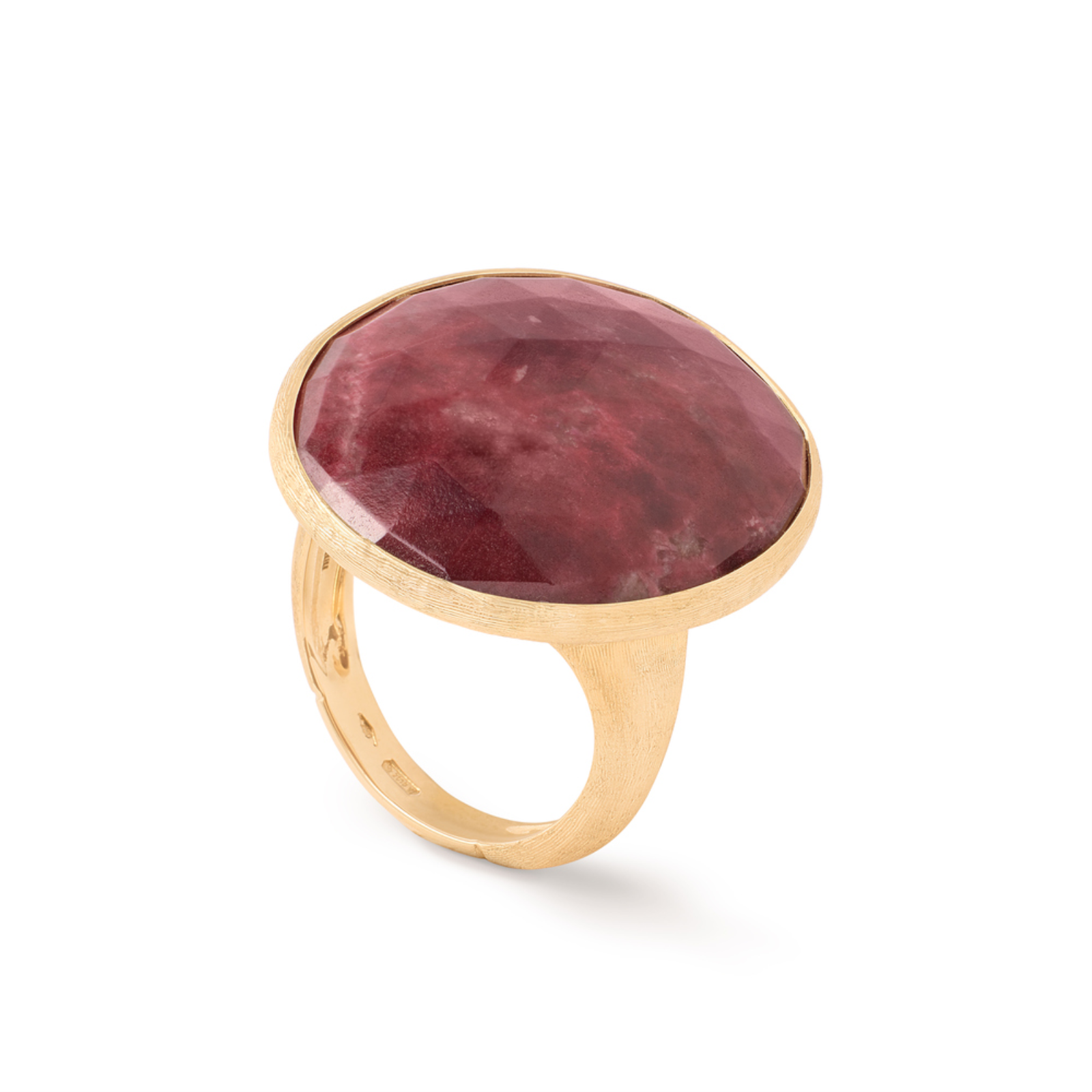 Gold and Thulite Lunaria Ring