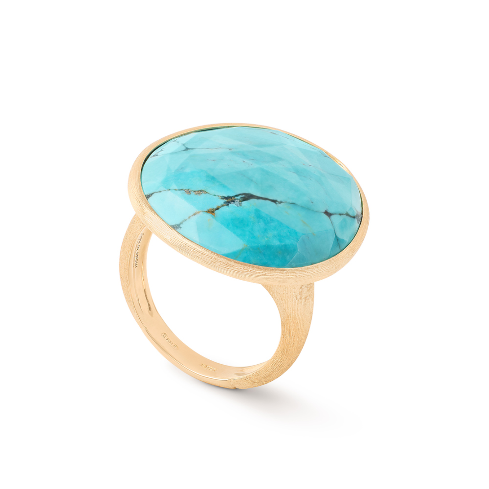 Gold and Turquoise Lunaria Ring