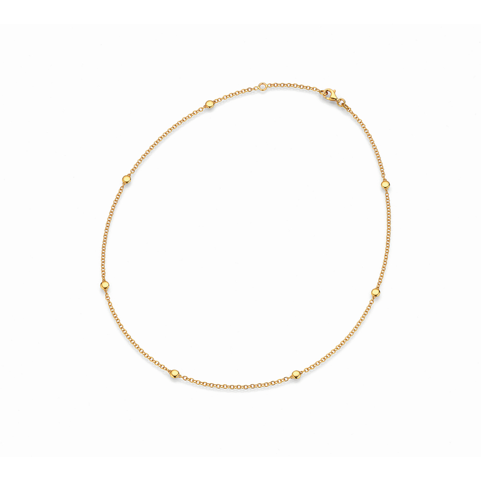 Gold Ball Station Necklace