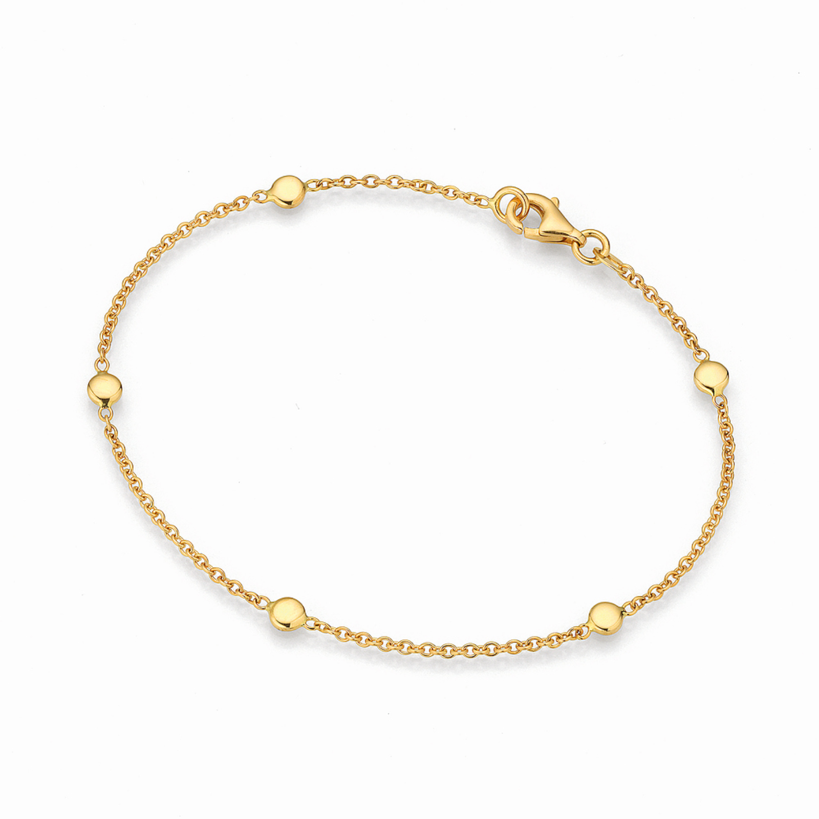 Gold Ball Station Bracelet