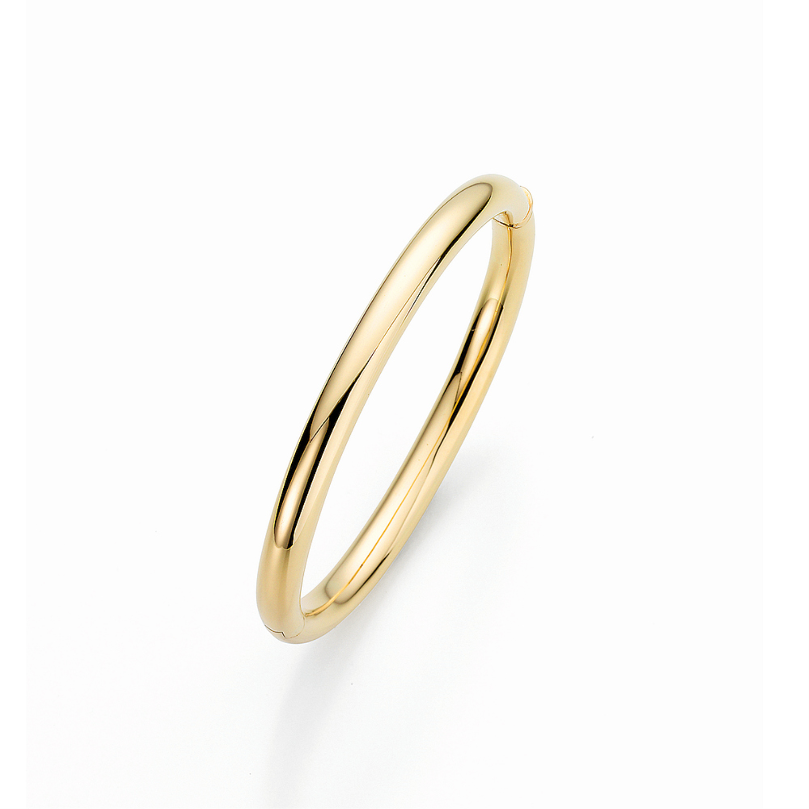 Gold Round Polished Bangle Bracelet