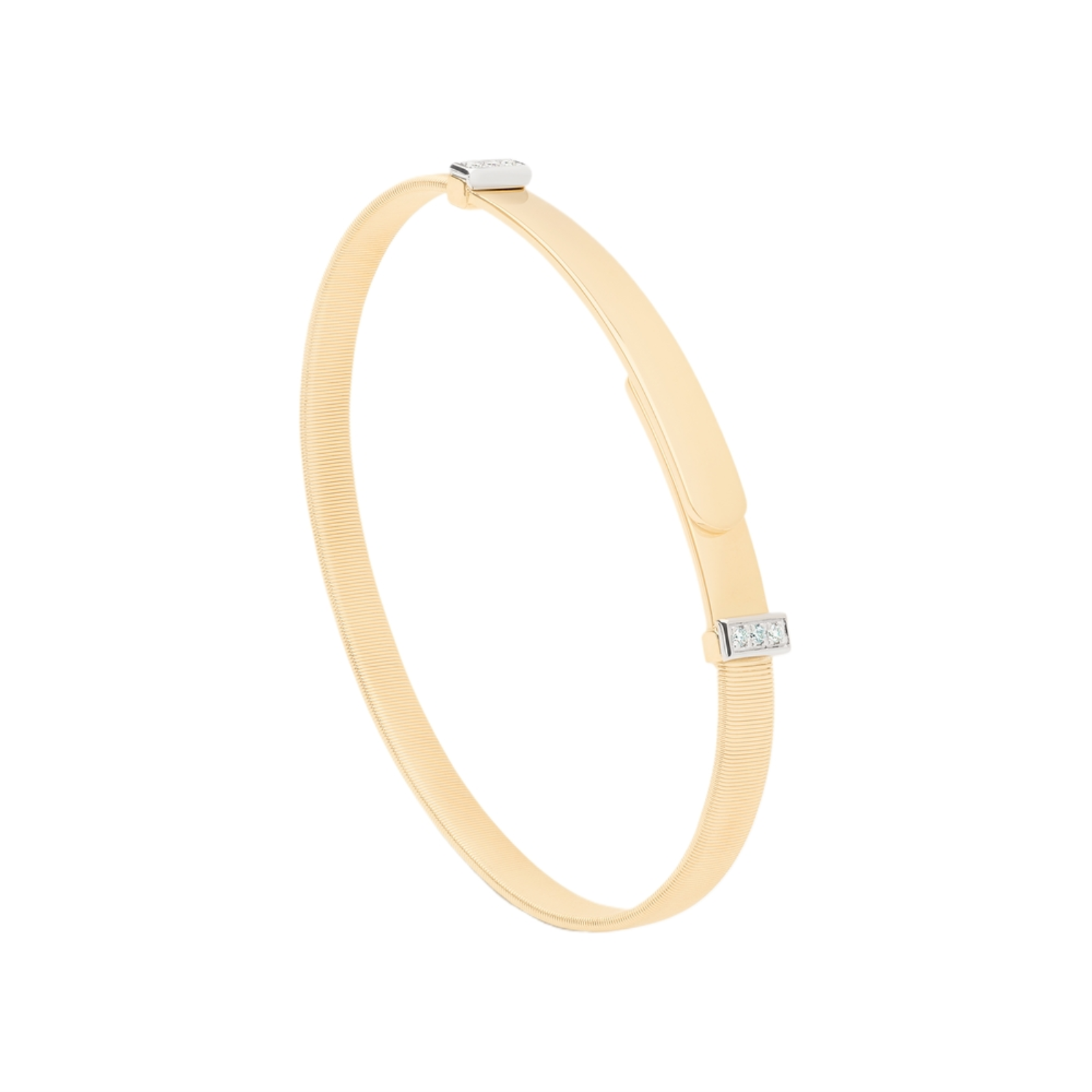 Masai Gold Medium Stackable Bracelet With Diamonds