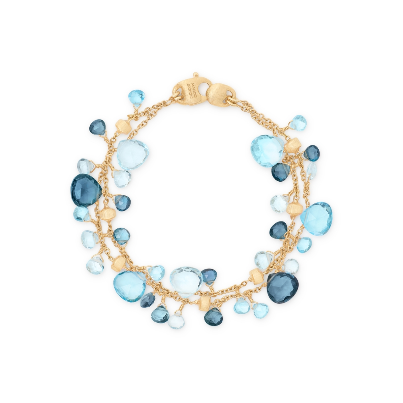 Paradise Gold Mixed Topaz Double-Strand Bracelet