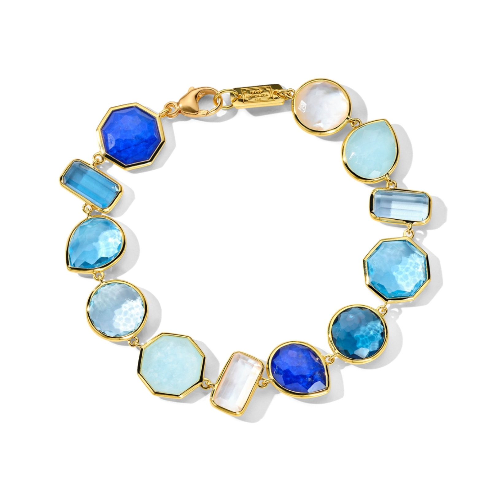 Rock Candy Gold Large Stone Flexible Bracelet in Mare