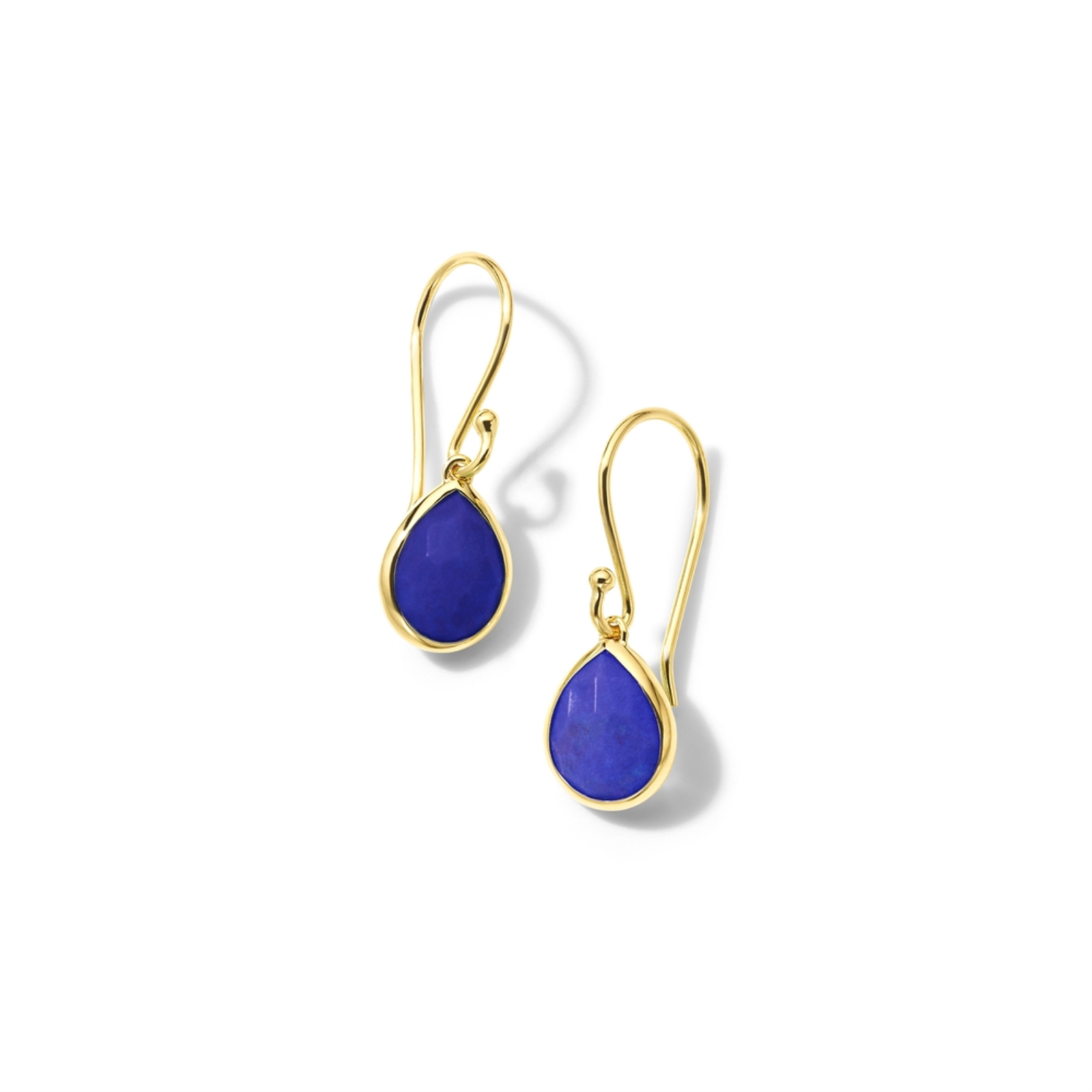 Teeny Lapis Doublet Teardrop Earrings
