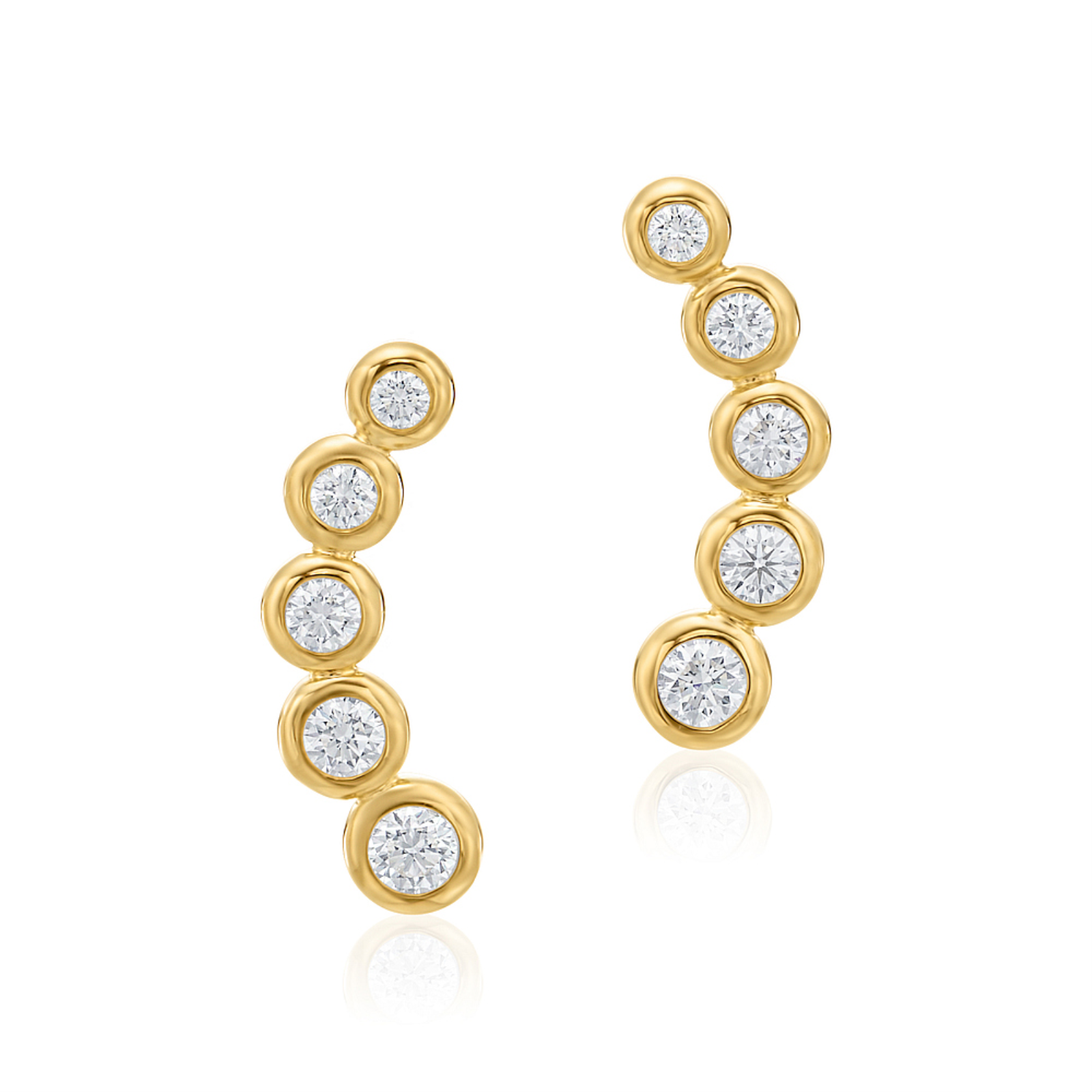 DIAMOND MOONLIGHT STUD EARRINGS