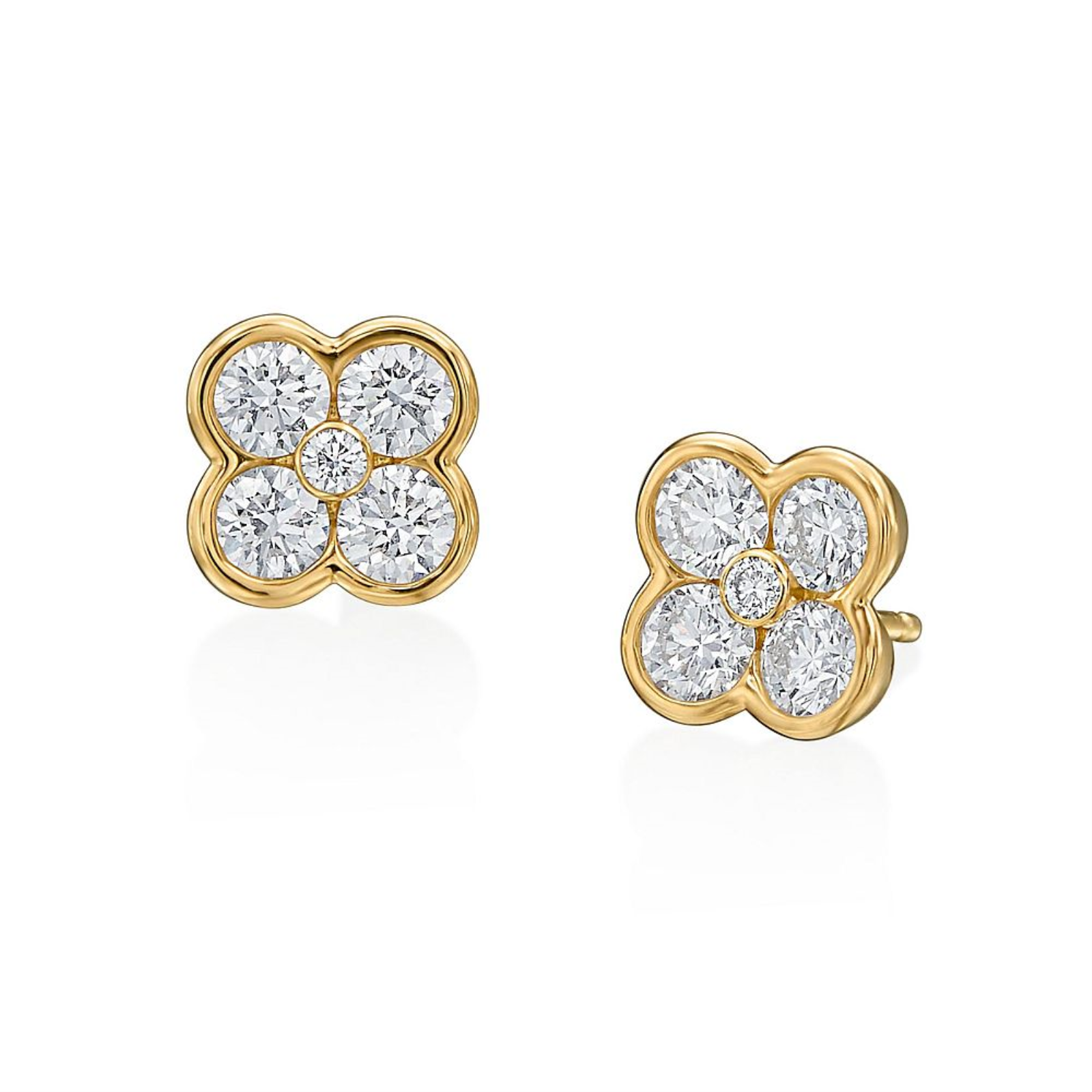 DIAMOND FLEUR STUD EARRINGS