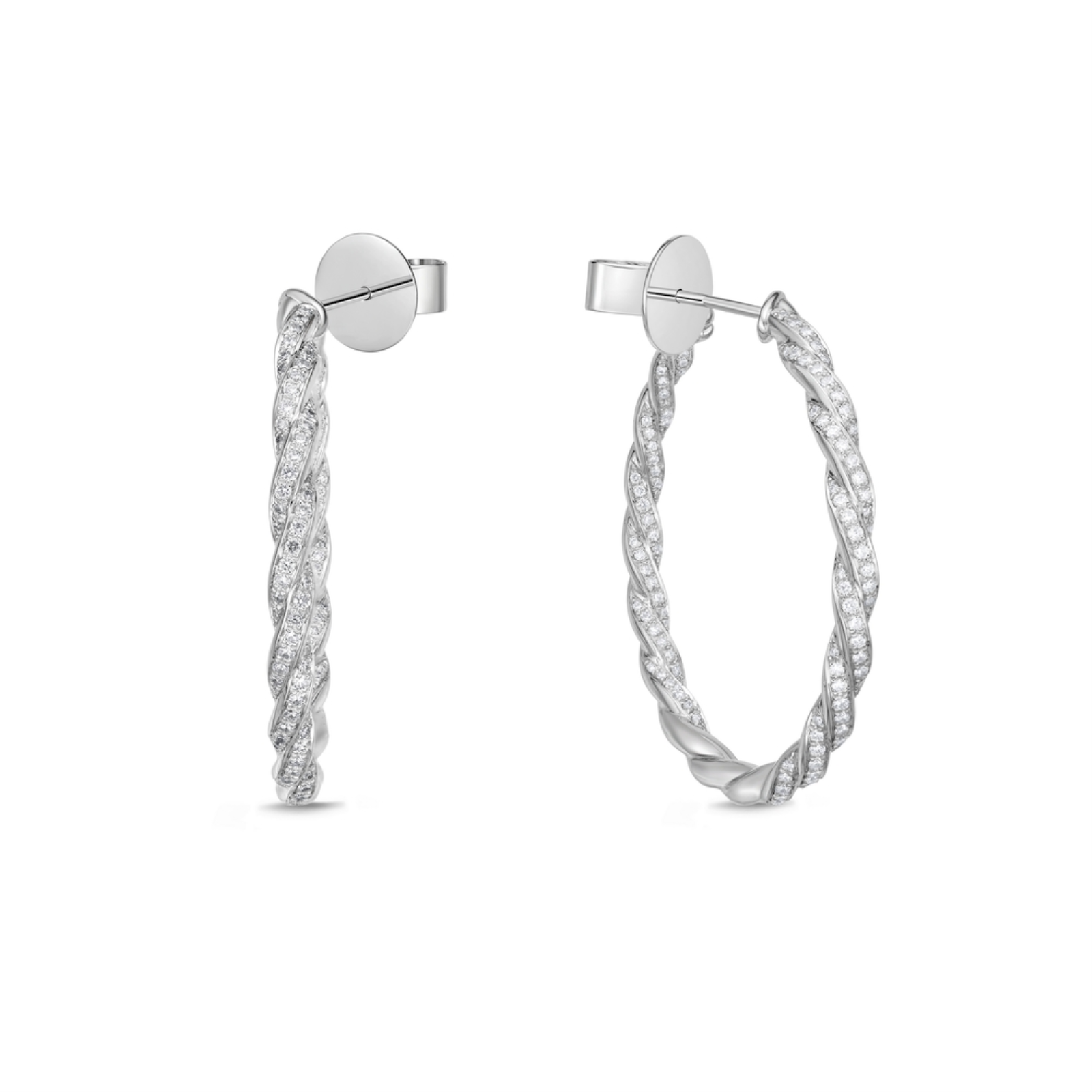 MEDIUM VINE PAVE HUGGIES