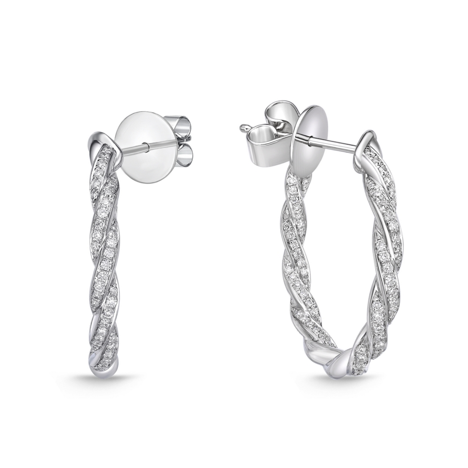 SMALL VINE PAVE HUGGIES