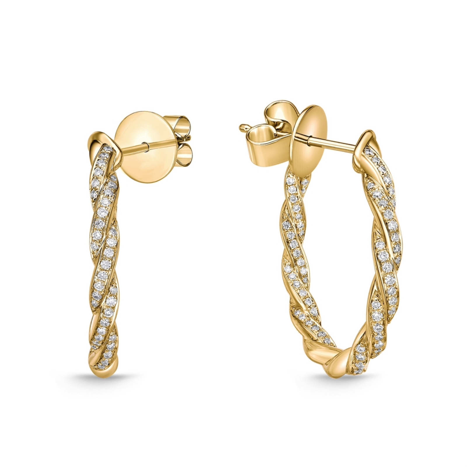 SMALL VINE PAVE HUGGIES