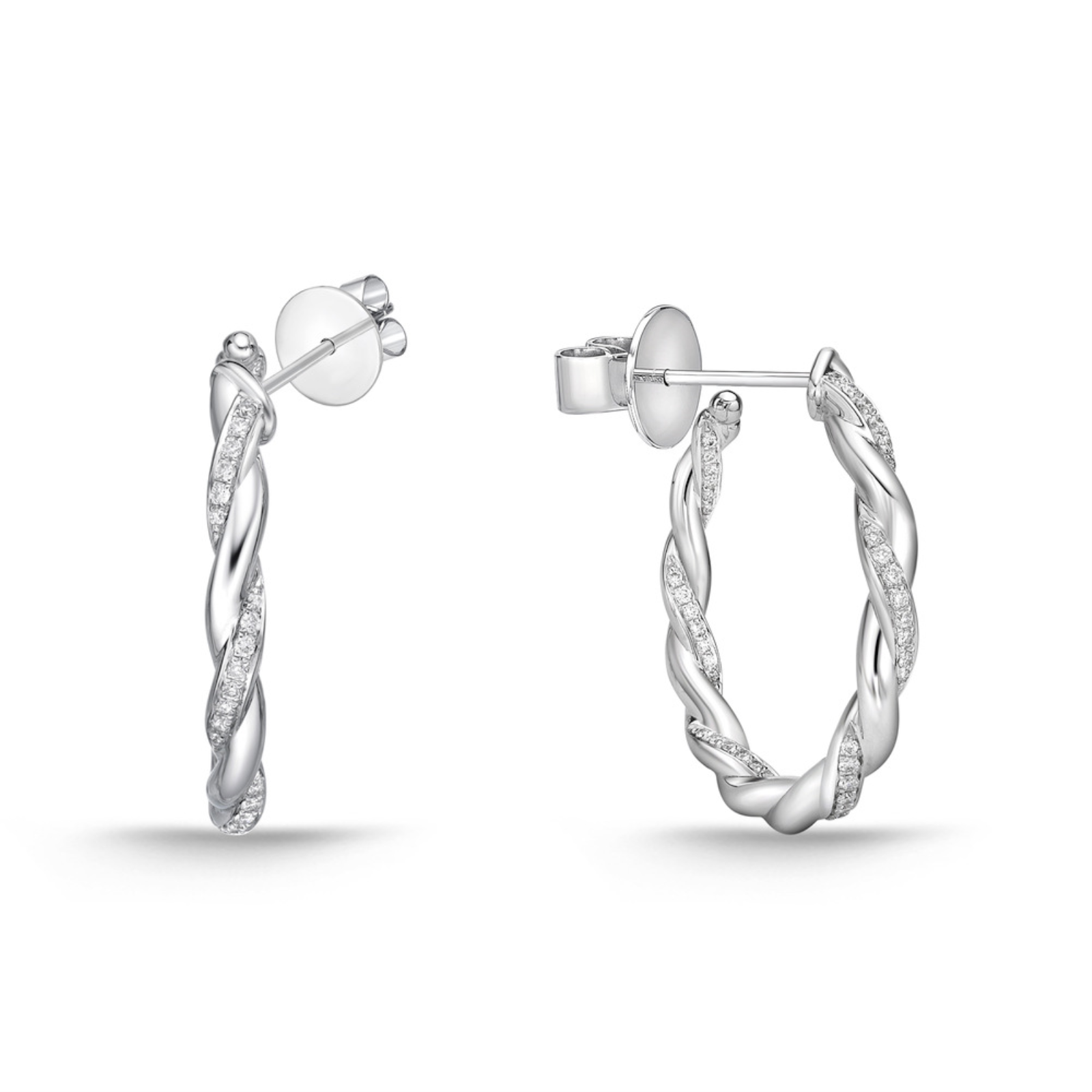 SMALL VINE PAVE HUGGIES