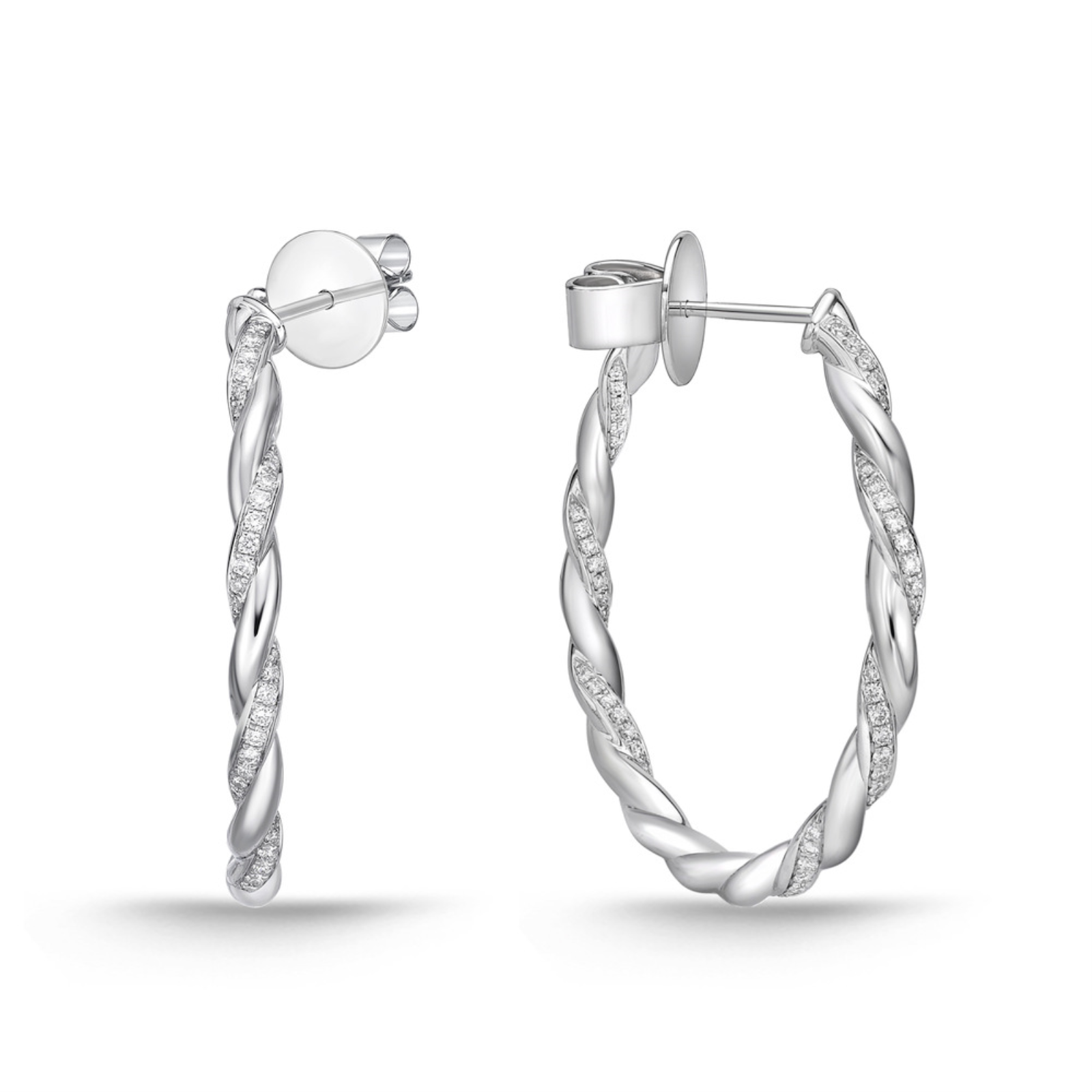 MEDIUM VINE PAVE HUGGIES