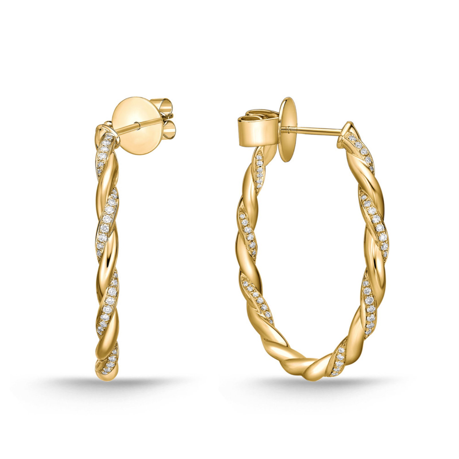 MEDIUM VINE PAVE HUGGIES