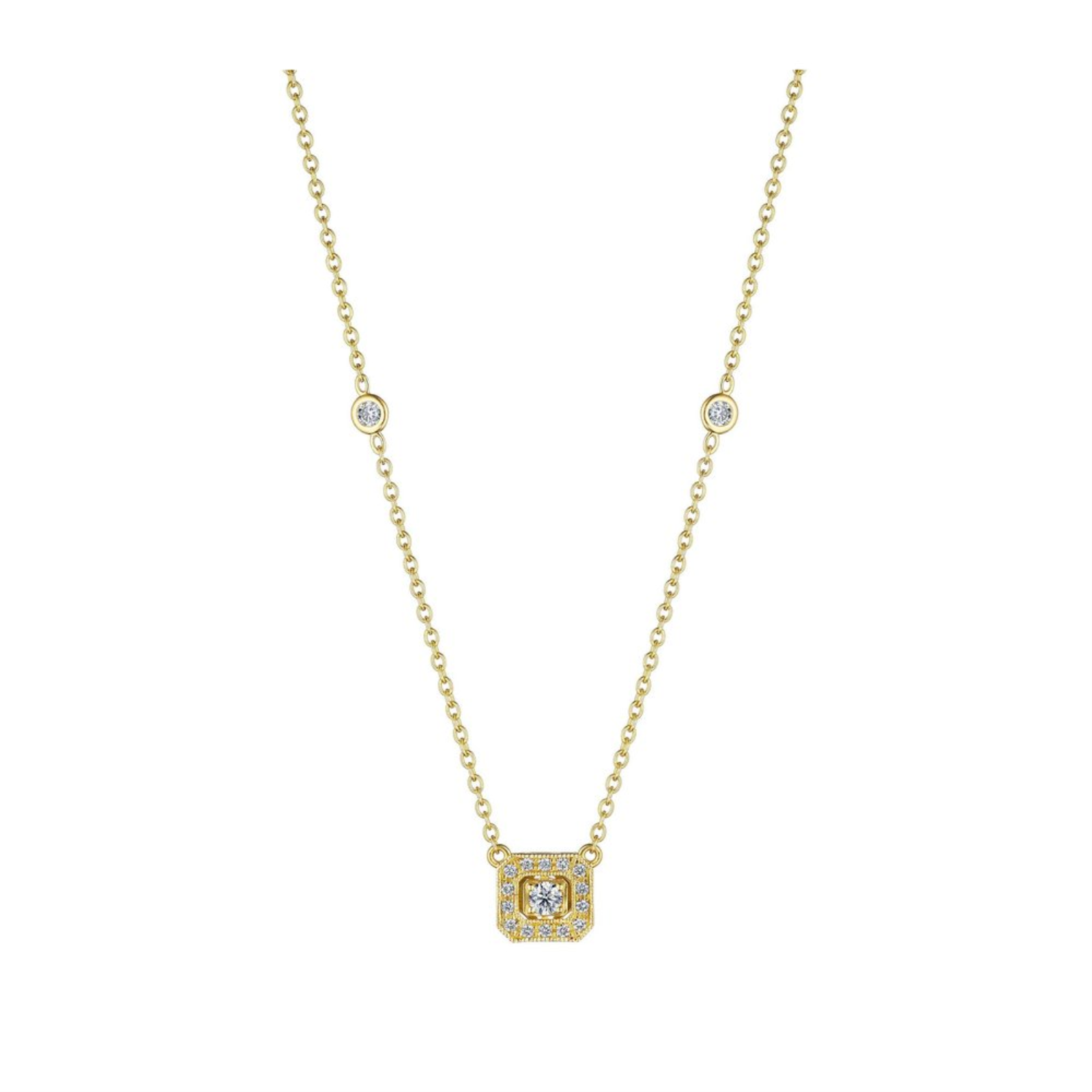 Emerald Shape Necklace