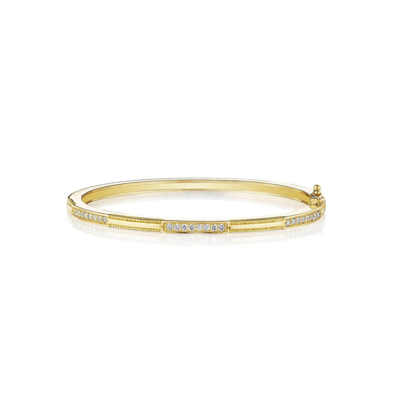 Triple Diamond Bar Station Bangle