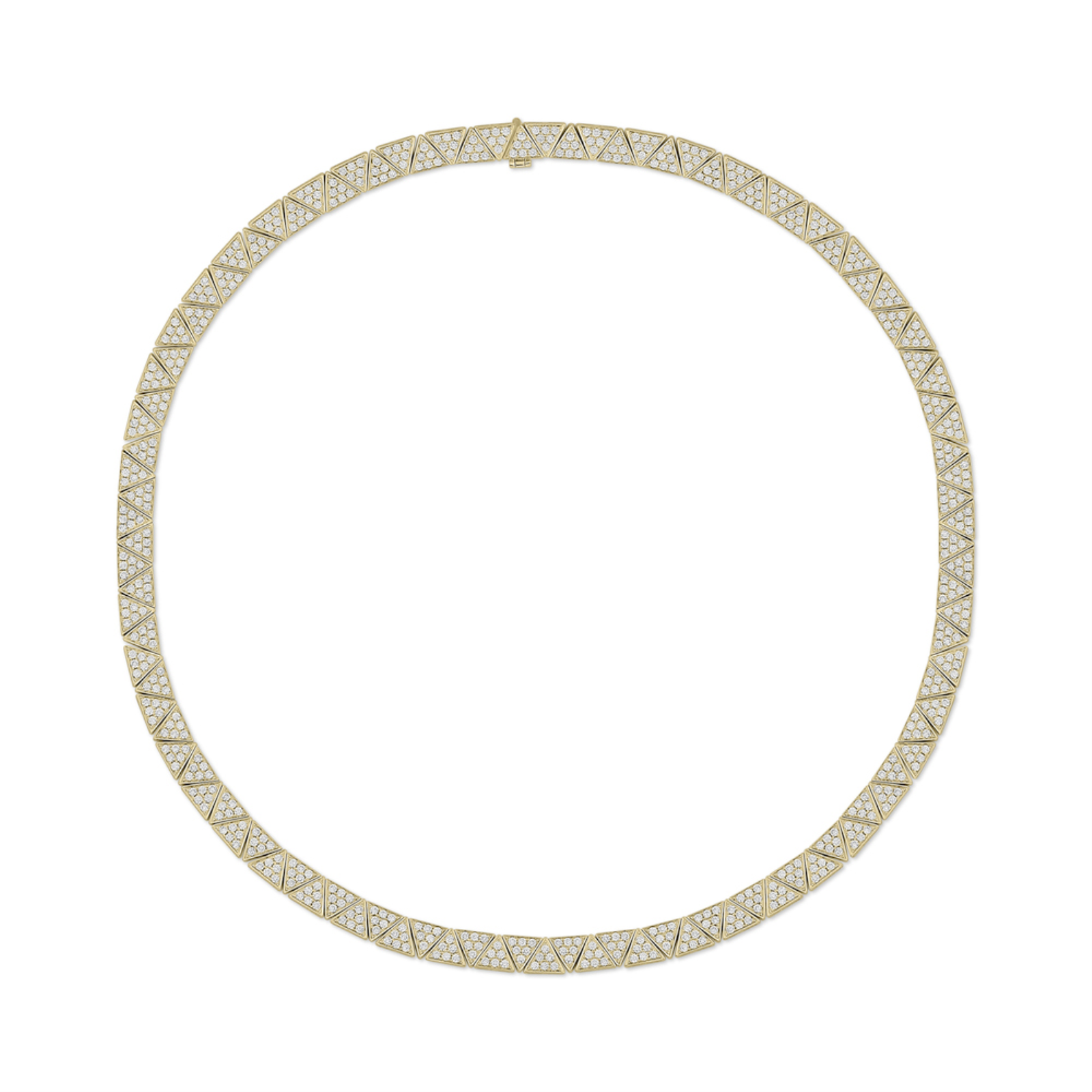 WIDE PAVE DIAMOND CLEO CHOKER