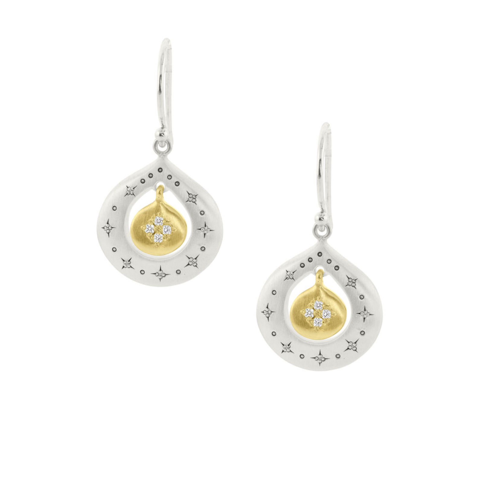 ROUND SHOOTING STAR EARRINGS