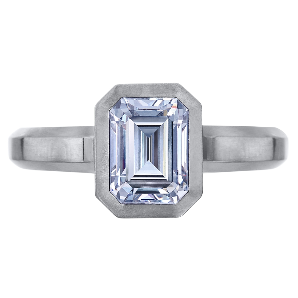 Platinum Bezel Set Solitaire