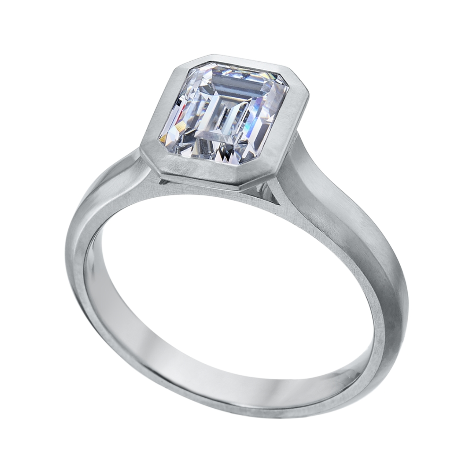 Platinum Bezel Set Solitaire