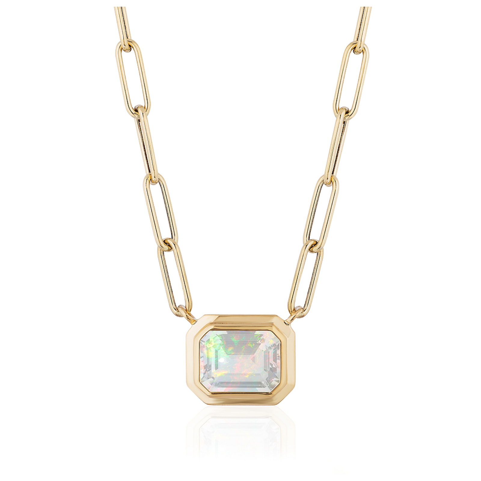 Emerald Cut East-West Pendant