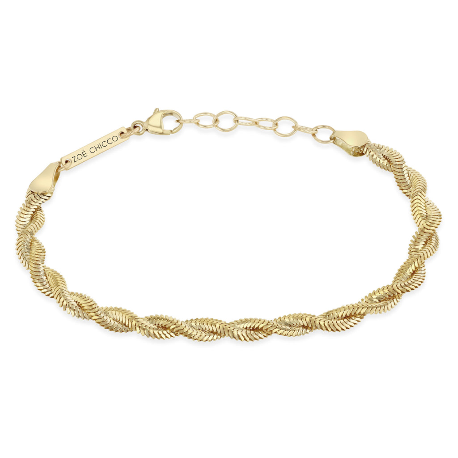 GOLD TWISTED SNAKE CHAIN BRACELET