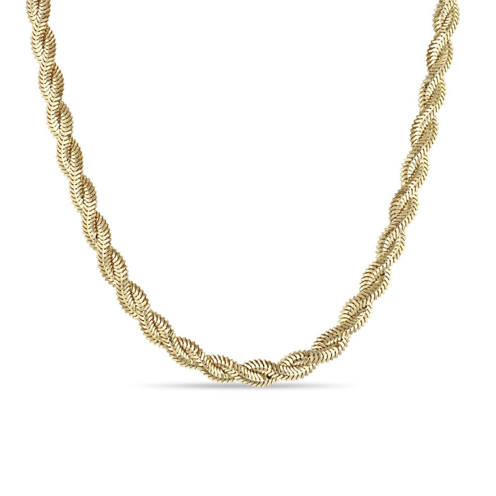 GOLD TWISTED SNAKE CHAIN NECKLACE