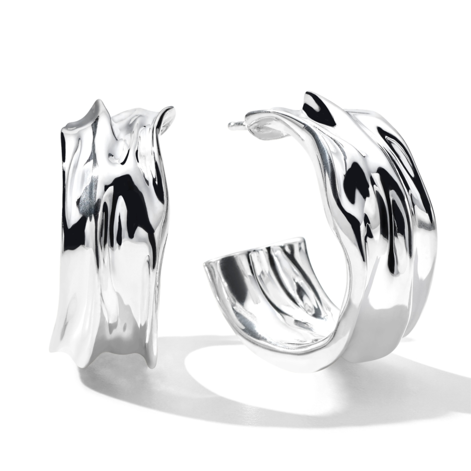 Crush Crush Hoops in Sterling Silver