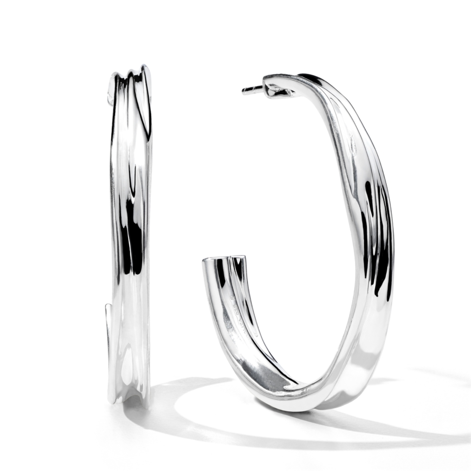 Crush Crush Hoops in Sterling Silver