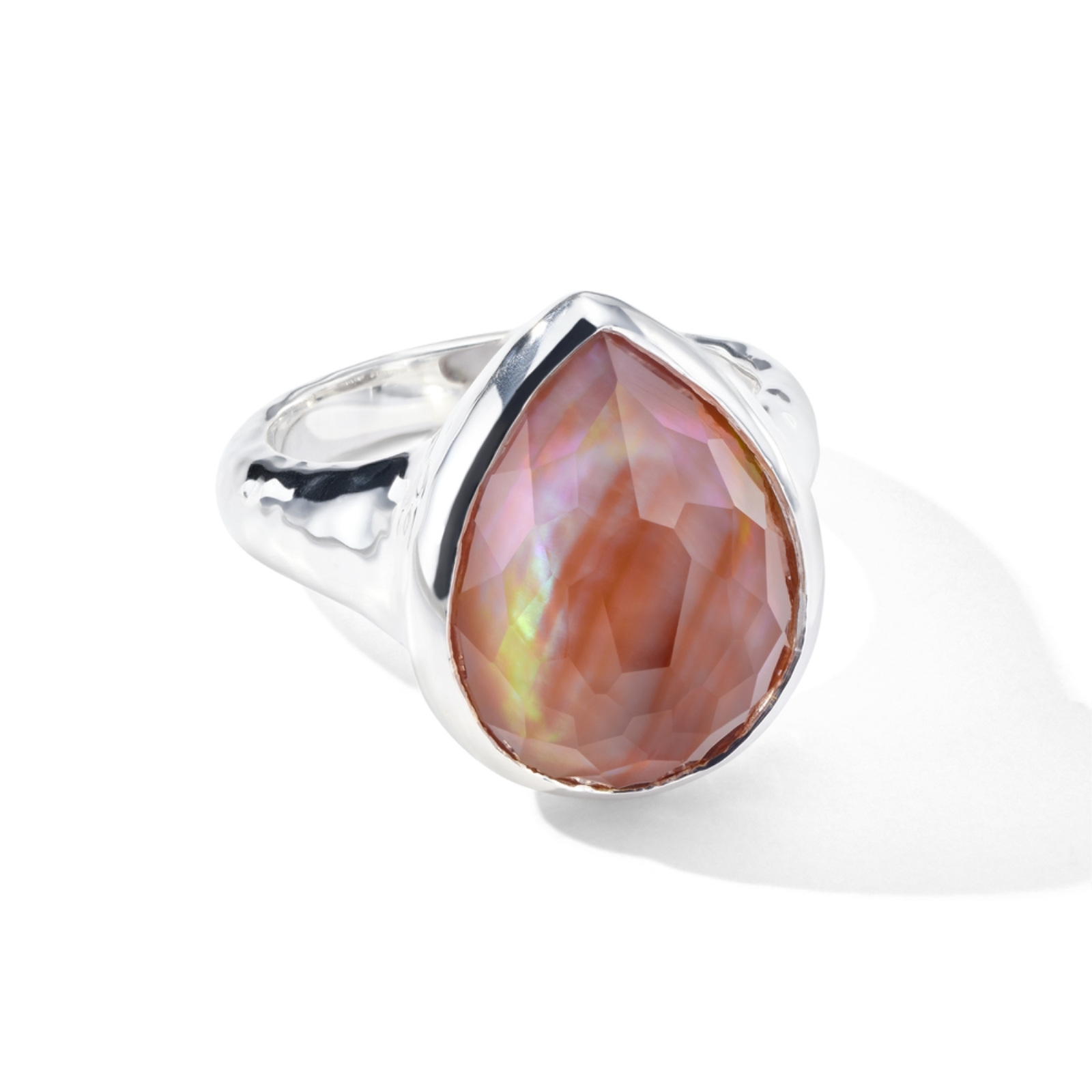 Sculptured Teardrop Ring in Sterling Silver